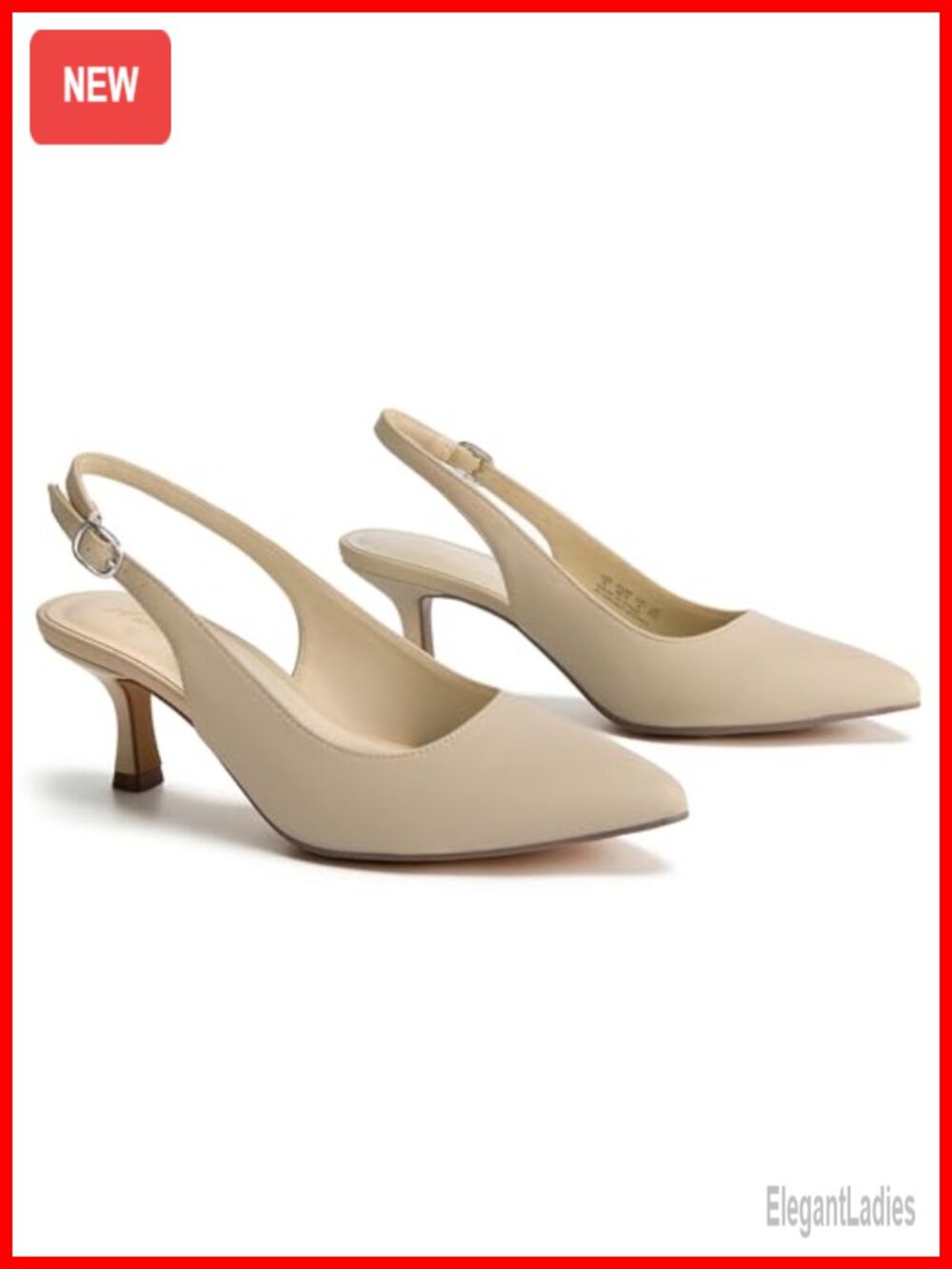 Slingback Kitten Heels Closed Pointed Toe 2.5in Dress Pumps